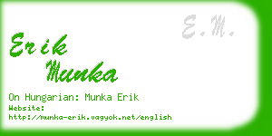 erik munka business card